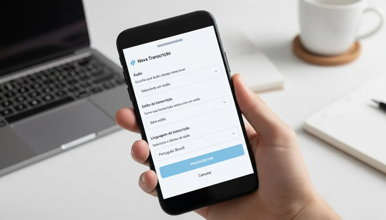 IA processa e transcreve